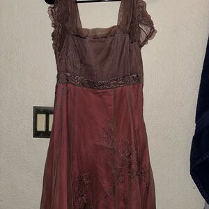 Pink Flutter Sleeve Midi Sundress